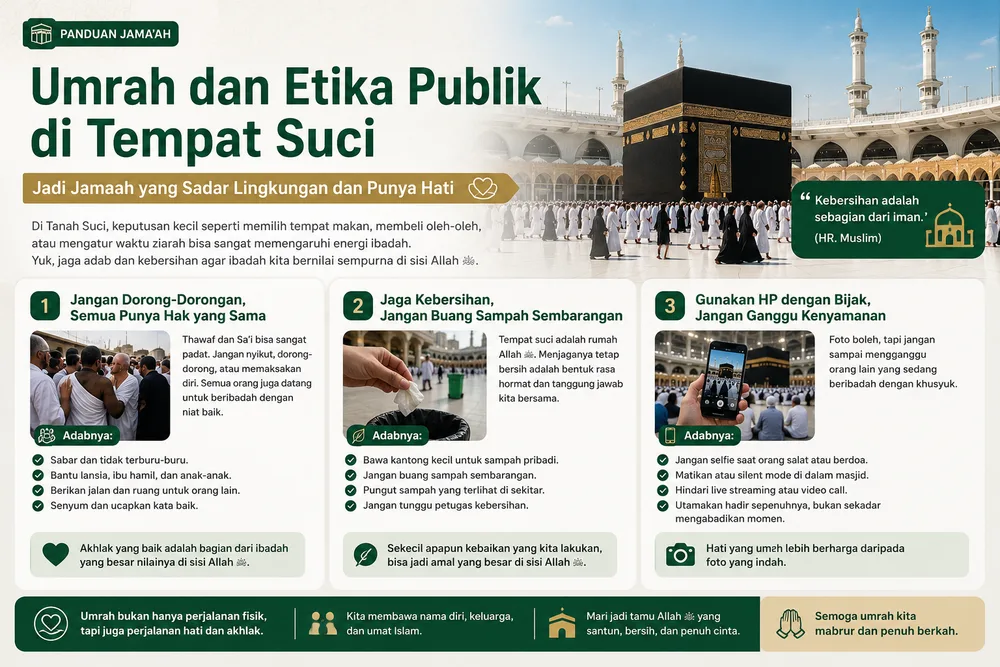 Umrah dan Etika Publik di Tempat Suci: Jadi Jamaah yang Sadar Lingkungan dan Punya Hati