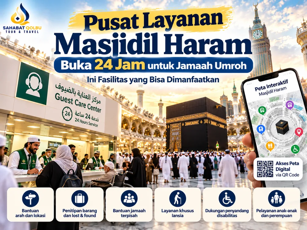 Pusat Layanan Masjidil Haram Buka 24 Jam: Ini Fasilitas untuk Jamaah Umroh