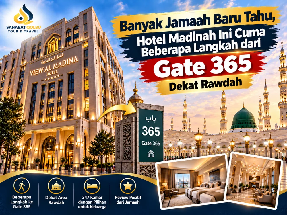 Banyak Jamaah Baru Tahu, Hotel Madinah Ini Cuma Beberapa Langkah dari Gate 365 Dekat Rawdah