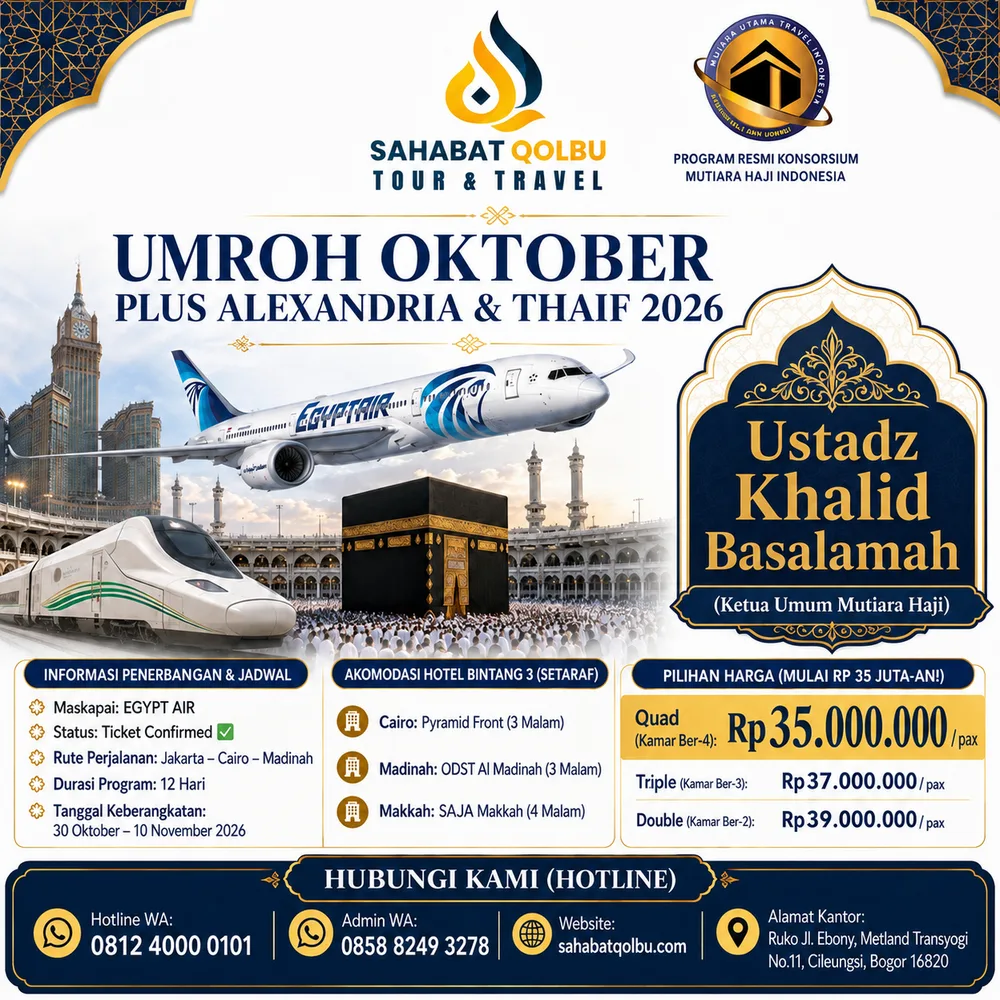 UMROH OKTOBER PLUS ALEXANDRIA & THAIF 2026 - Utama - flyer 1