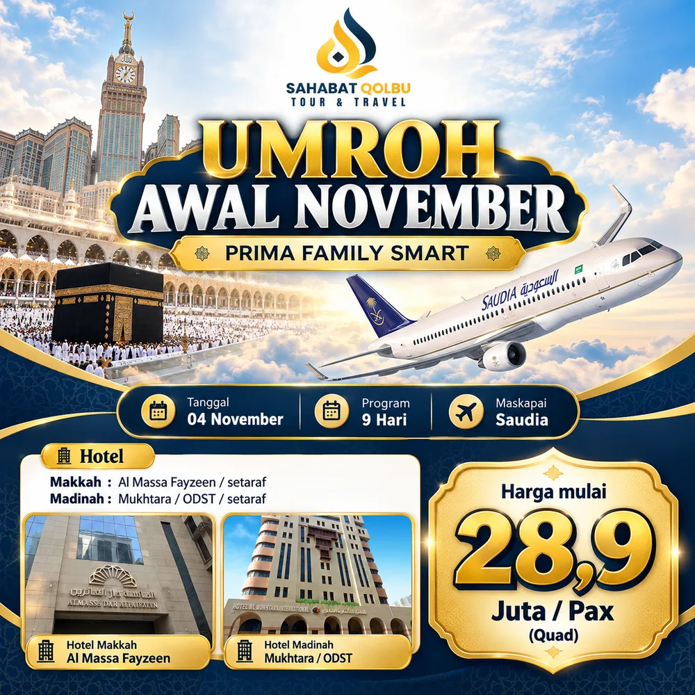 UMROH AWAL NOVEMBER PRIMA FAMILY SMART - Utama - flyer 1